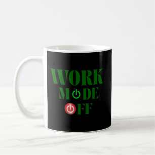 Werkmodus Uit Funny Kantoor Power Knop Koffie Koffiemok