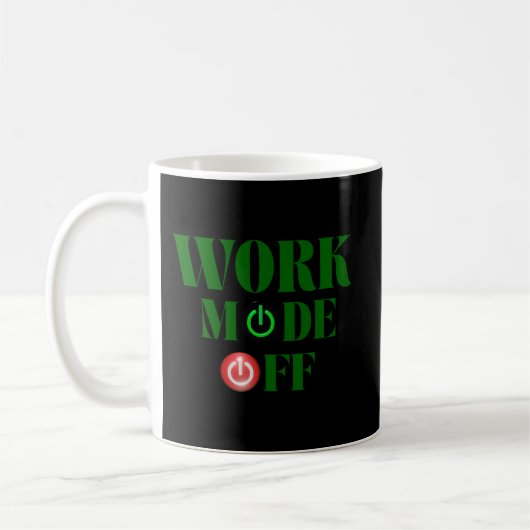 Werkmodus Uit Funny Kantoor Power Knop Koffie Koffiemok (Links)