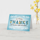 Werknemer 10e Jubileum Bedankt Kaart (Gele Bloem)