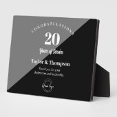 Werknemer 20 jaar dienst Aangepaste logo Fotoplaat (Zijkant)