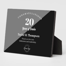 Werknemer 20 jaar dienst Aangepaste logo Fotoplaat