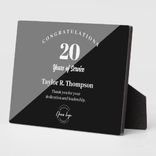 Werknemer 20 jaar dienst Aangepaste logo Fotoplaat