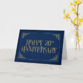 Werknemer 20e Jubileum Fabulous Font Kaart (Gele Bloem)
