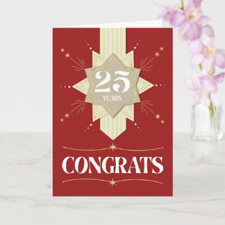 Werknemer 25e Jubileum sterren Kaart