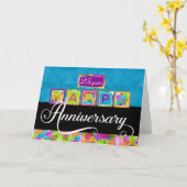 Werknemer 25th Jubileum - Kleurrijk Kaart (Gele Bloem)