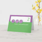 Werknemer 2 Jaar Jubileum, Circles Kaart (Gele Bloem)