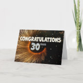 Werknemer 30e Jubileum Swirl en Stars Kaart (Voorkant)