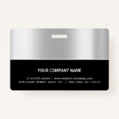 Werknemer Barcode Logo Naam Scanner Black Red Badge (Achterkant)