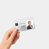 Werknemer Barcode Logo Naam Scanner Grijs Zilver Badge (Handheld)