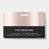 Werknemer Barcode Logo Naam Scanner Streep Roos Badge (Achterkant)