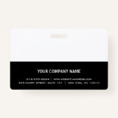 Werknemer Barcode Logo Naam Scanner Stripe Gold Badge (Achterkant)