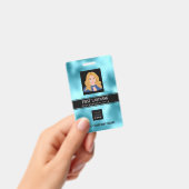 Werknemer Barcode Logo Naam Scanner Verticaal blau Badge (Handheld)
