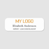 Werknemer bedrijf logo merk kleur magnetisch naamplaatje (Voorkant)