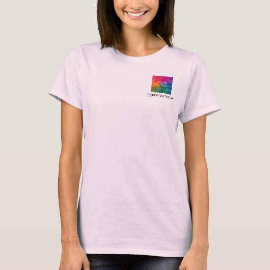 Werknemer BedrijfsBedrijf Uw Logo hier Vrouwen T-shirt (Voorkant)