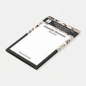 Werknemer Bedrijfsnaam Logo Modern Custom Post-it® Notes (Schuin)