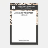 Werknemer Bedrijfsnaam Logo Modern Custom Post-it® Notes (Voorkant)