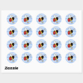 Werknemer bij - postbezorger ronde sticker (Vel)