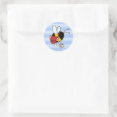 Werknemer bij - postbezorger ronde sticker (Tas)