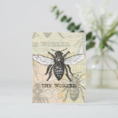  Werknemer Bijen Illustratie Kunst Briefkaart (Staand voorkant)