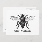  Werknemer Bijen Illustratie Kunst Briefkaart (Voorkant / Achterkant)