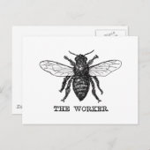  Werknemer Bijen Illustratie Kunst Briefkaart (Voorkant / Achterkant)