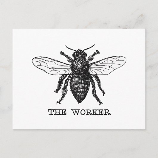  Werknemer Bijen Illustratie Kunst Briefkaart (Voorkant)