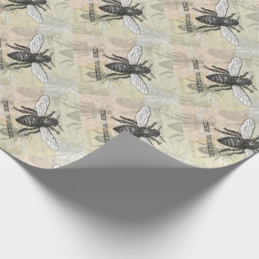  Werknemer Bijen Illustratie Kunst Cadeaupapier (Hoek)