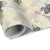  Werknemer Bijen Illustratie Kunst Cadeaupapier (Rol Hoek)