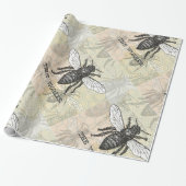  Werknemer Bijen Illustratie Kunst Cadeaupapier (Uitgerold)