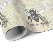  Werknemer Bijen Illustratie Kunst Cadeaupapier (Rol Hoek)