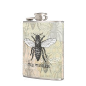  Werknemer Bijen Illustratie Kunst Heupfles (Links)