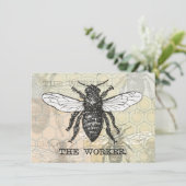 Werknemer Bijen Illustratie Kunst Kaart (Staand voorkant)