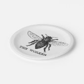  Werknemer Bijen Illustratie Kunst Papieren Bordje (Gekanteld)