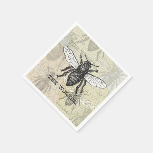  Werknemer Bijen Illustratie Kunst Servetten (Hoek)