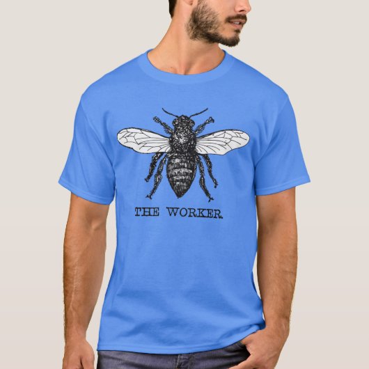  Werknemer Bijen Illustratie Kunst T-shirt (Voorkant)