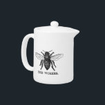 Werknemer Bijen Illustratie Kunst Theepot<br><div class="desc">Deze  illustratiewerker bijen komt uit een boek uit de 18de eeuw over dieren en insecten. De werkbijen is de persoon die het werk van de bijenkorf verricht. De mensen die in de bijenkorf van het leven tellen. Voor alle imkers en werkbijen in je leven!</div>