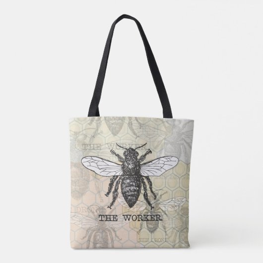 Werknemer Bijen Illustratie Kunst Tote Bag (Achterkant)