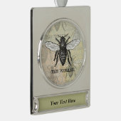  Werknemer Bijen Illustratie Kunst Verzilverd Banner Ornament (Rechts)