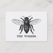 Werknemer Bijen Illustratie Kunst Visitekaartje (Achterkant)