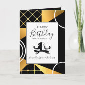 Werknemer Birthday Voeg Logo Elegant toe Kaart (Voorkant)