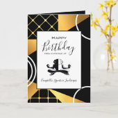 Werknemer Birthday Voeg Logo Elegant toe Kaart (Gele Bloem)