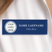 Werknemer Business Logo Navy Blue Corporate Naambadge