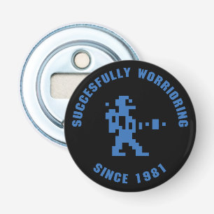 werknemer button flesopener