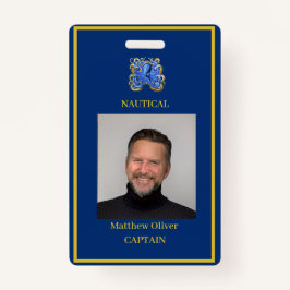 Werknemer Custom Navy Foto Logo Badge