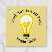 Werknemer Dank u voor heldere ideeën Bulb apprecia Bedankjes Labels (Voorkant)