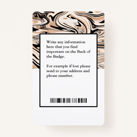Werknemer de identiteitskaart van de Code van de B Badge (Achterkant)