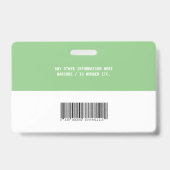 Werknemer de Onderneming van identiteitskaart van Badge (Achterkant)
