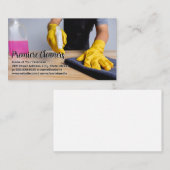 Werknemer die de Teller schoonmaakt Visitekaartje (Voorkant / Achterkant)