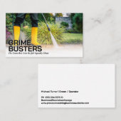 Werknemer druk wassen patio stenen visitekaartje (Voorkant / Achterkant)