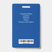 Werknemer foto ID badge (Achterkant)